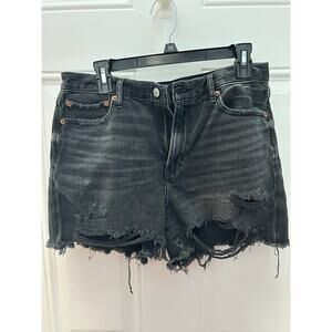 Women's American Eagle black distressed short shorts size 10